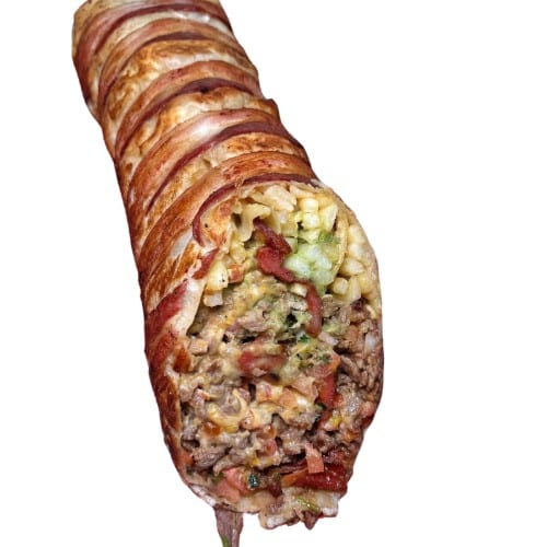 Mecca Bolt Burrito Bacon Wrapped.