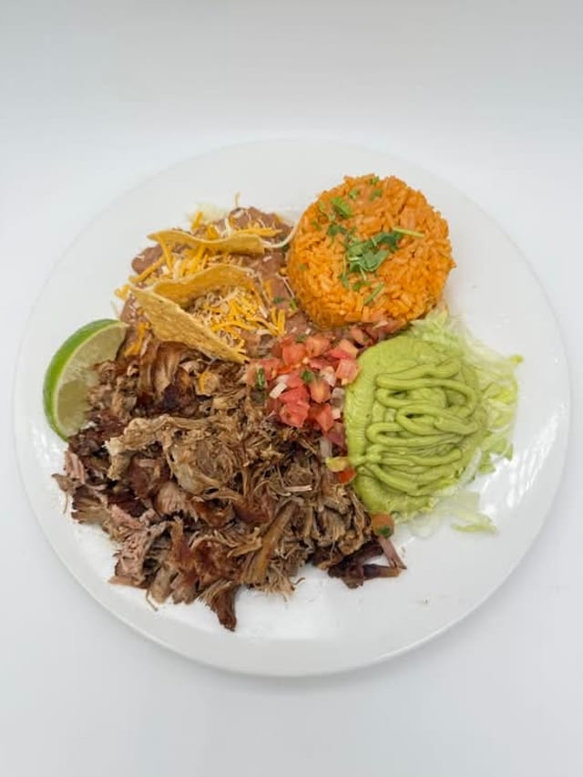 Combo#13 Carnitas Plate.