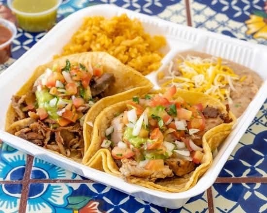 2 Tacos Al Pastor Plate.