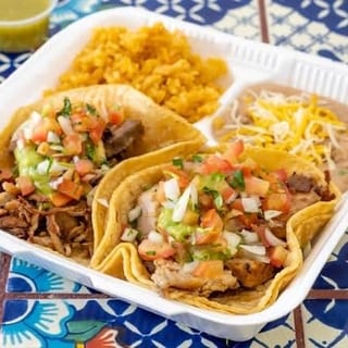 #8 2 Tacos Al Pastor Plate