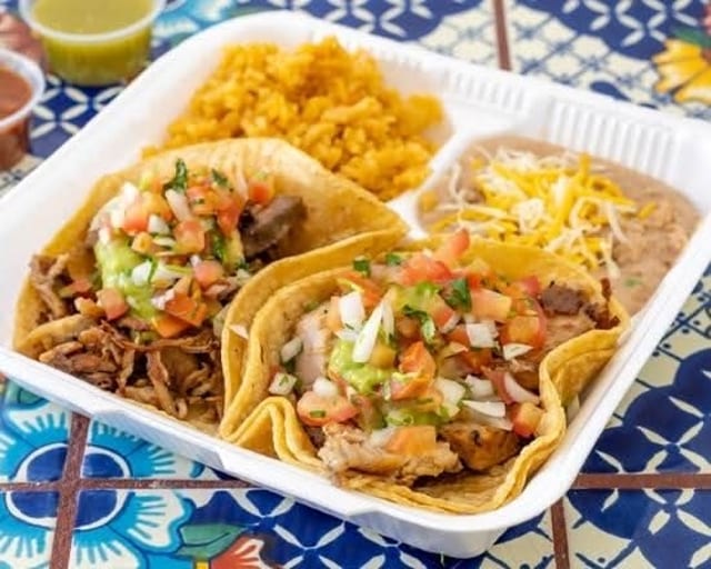 2 Tacos Al Pastor Plate.